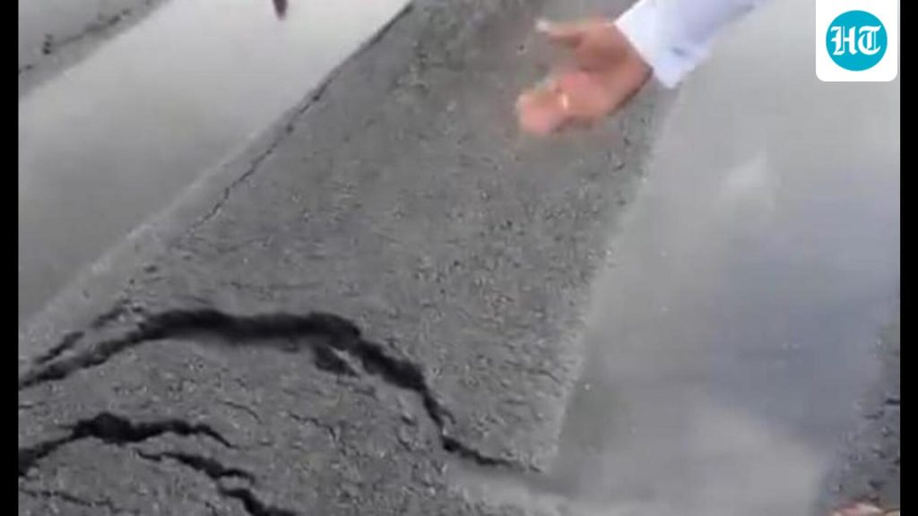 A-road-surface-damage-was-reported-near-Korari-in-_1785945287308